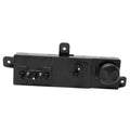 Black power seat switch module with mounting tabs and control knob