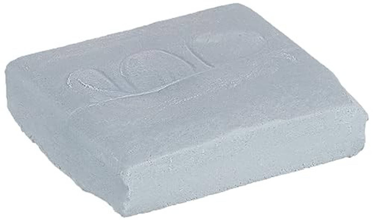 Grey kneaded eraser block close-up