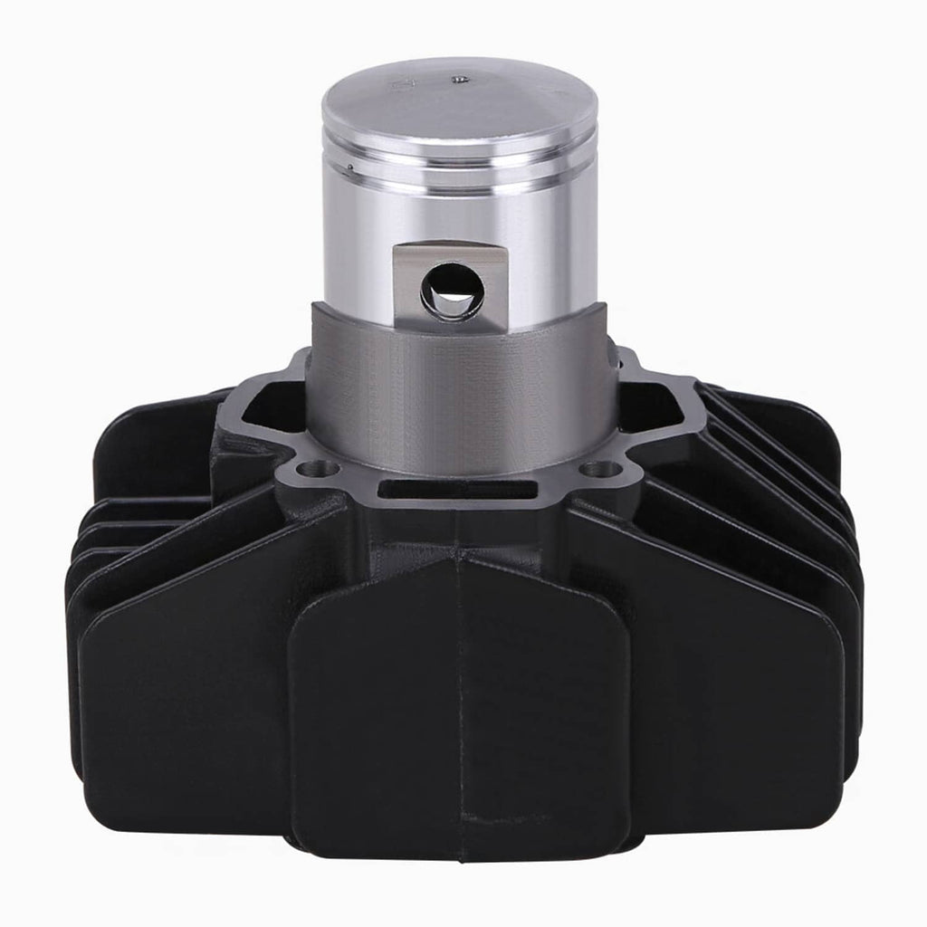 Cylinder piston gasket head kit with chrome piston and black cylinder head