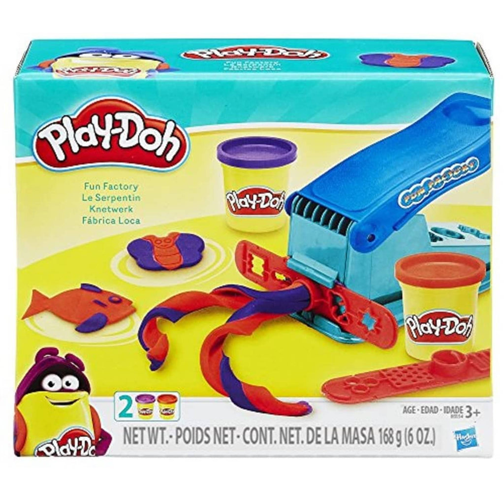 Play-Doh Fun Factory shape making machine toy set in retail box