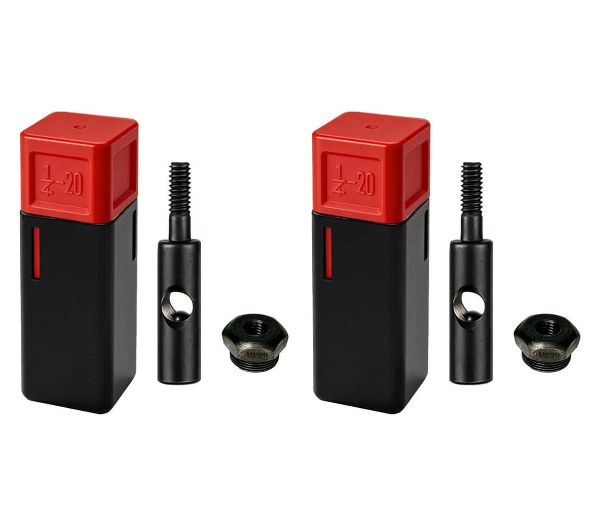 Replacement mandrel set for 1/4-20 rivet nut tool tips, includes threaded nut