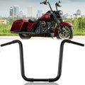 16-inch ape hanger handlebar with black curved bars for motorcycle handlebars