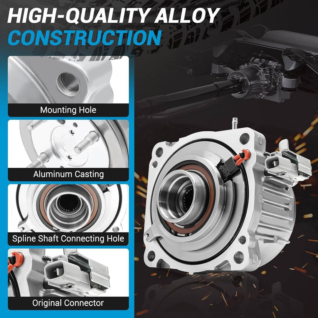 Rear differential viscous coupler assembly with alloy casting and wiring connector