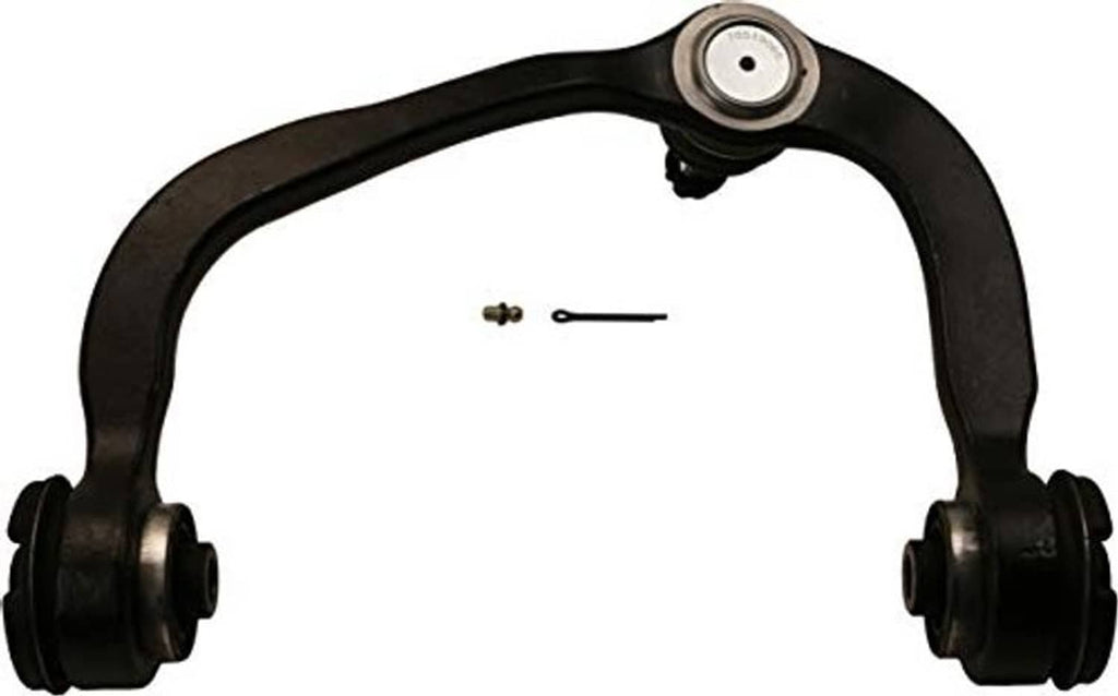 Front suspension control arm and ball joint assembly with ball joint cap and rubber boots