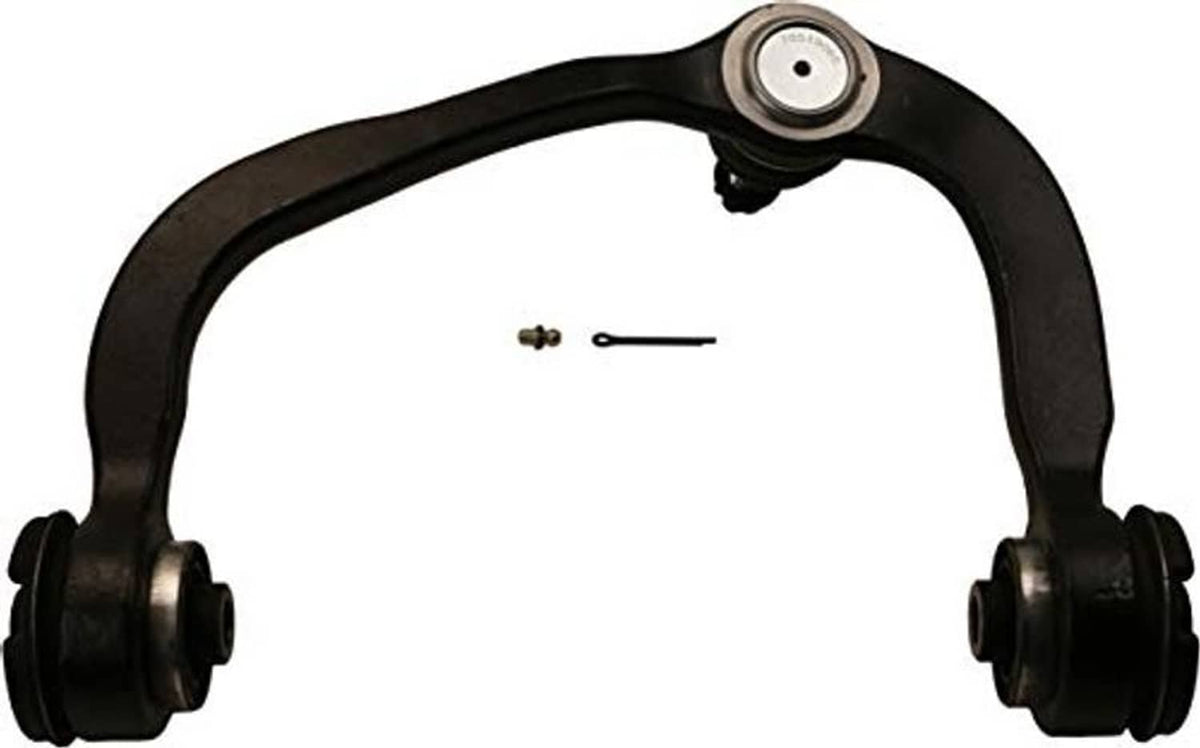 Front suspension control arm and ball joint assembly with ball joint cap and rubber boots