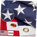 American flag polyester banner with blue field, white stars, red and white stripes