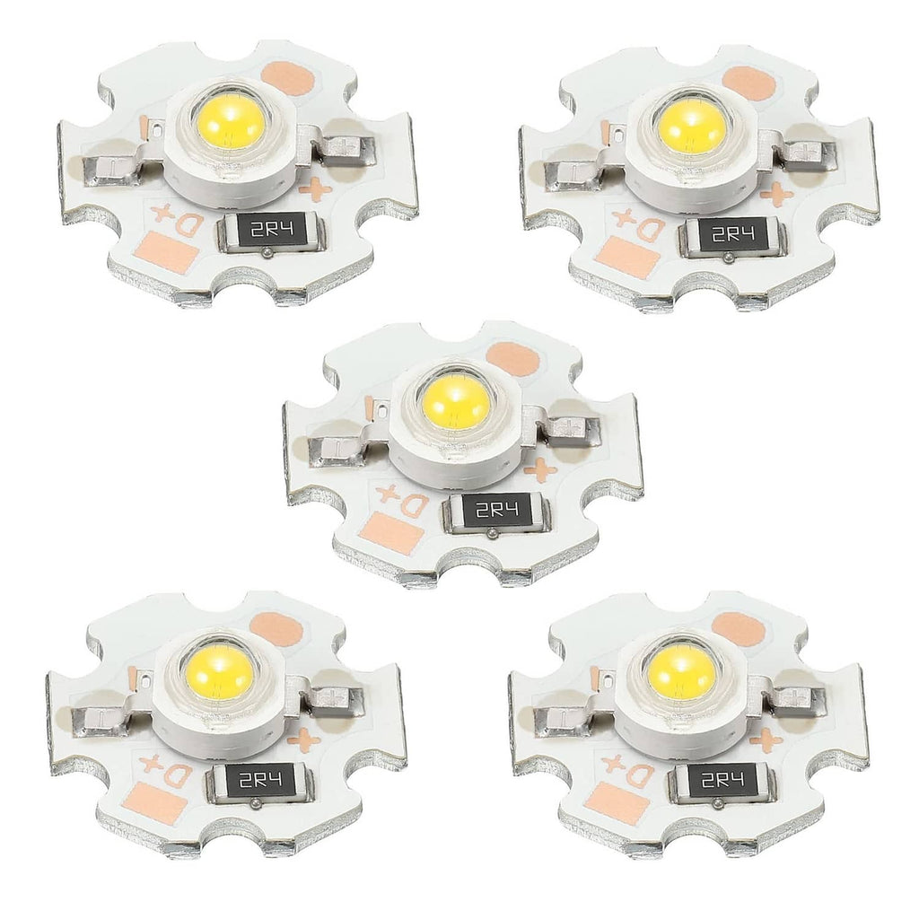 Warm white LED chip bead, 20mm metal base with bright yellow lens