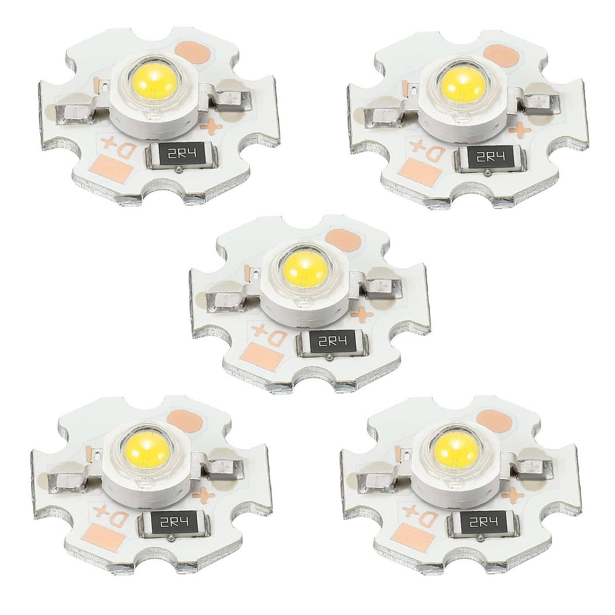 Warm white LED chip bead, 20mm metal base with bright yellow lens