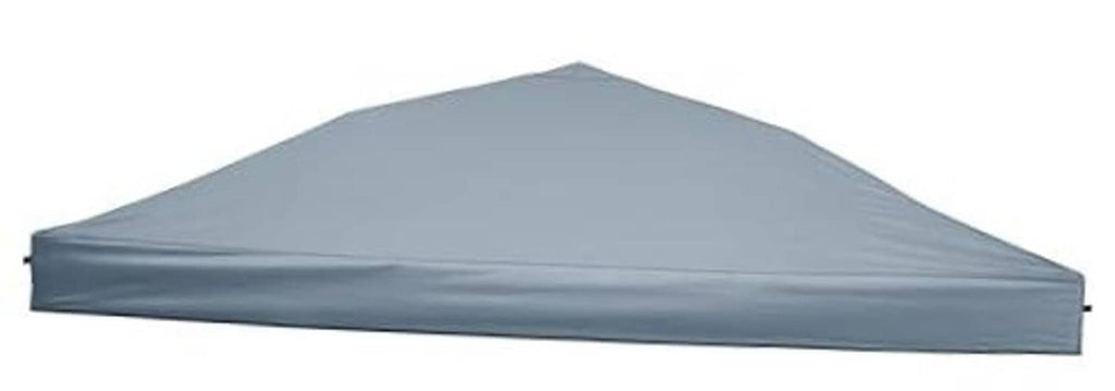 Gray 10x10 pop-up canopy top, peaked roof with side valance panels