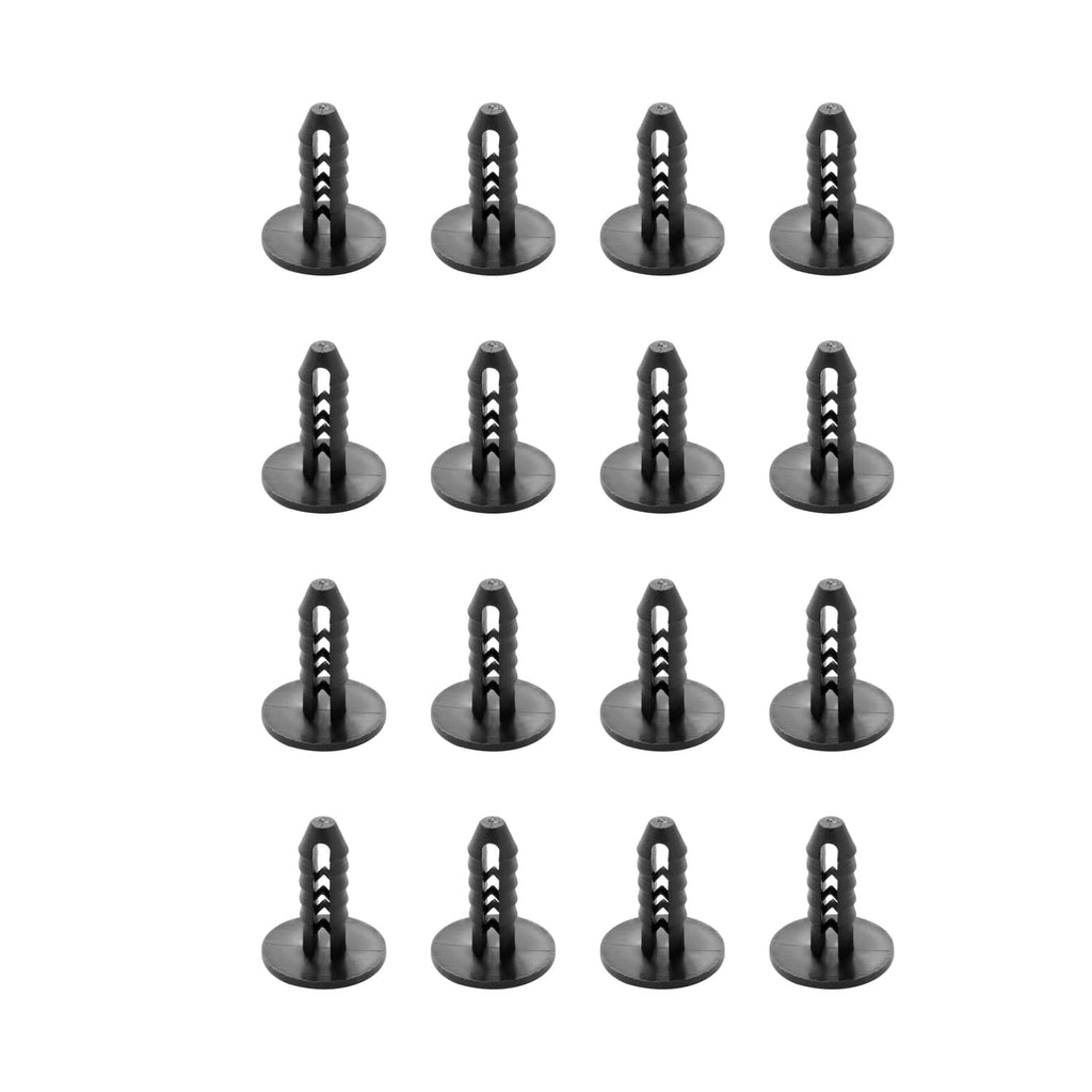 Set of black screw rivets for mounting scuff guards