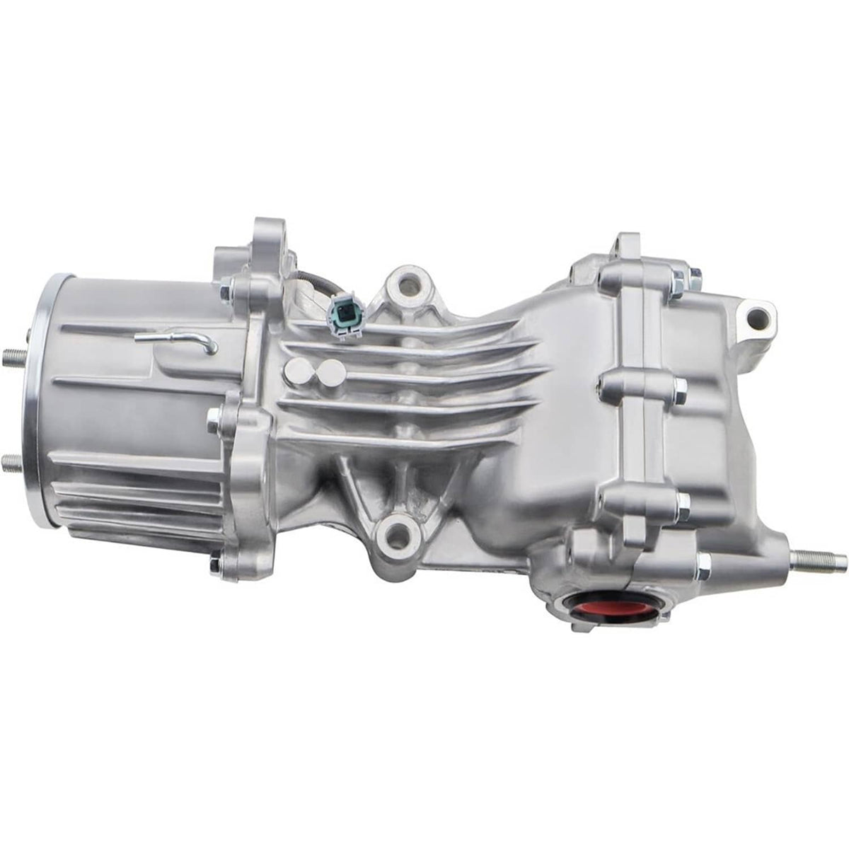 Rear differential carrier assembly with metal housing and flange mount