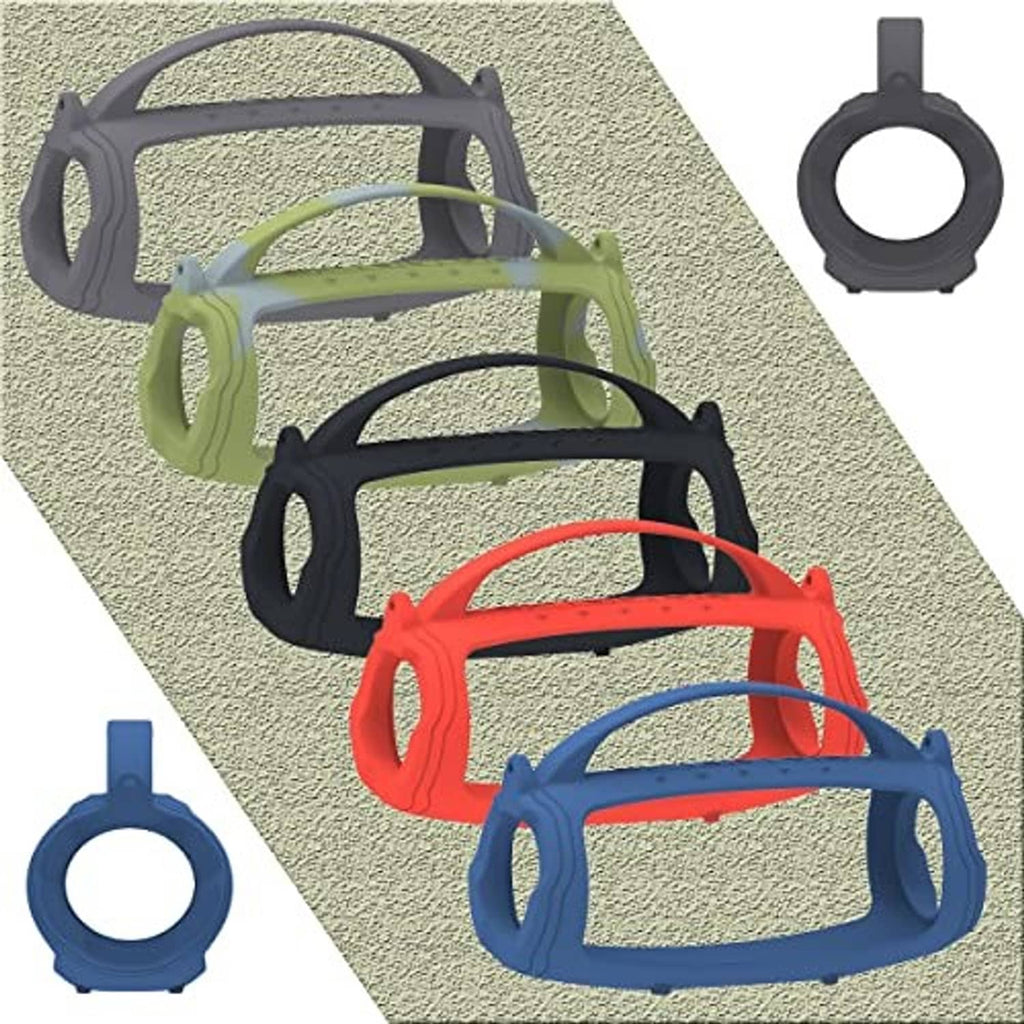 Assorted-color silicone speaker cover cases with top loops and strap rings