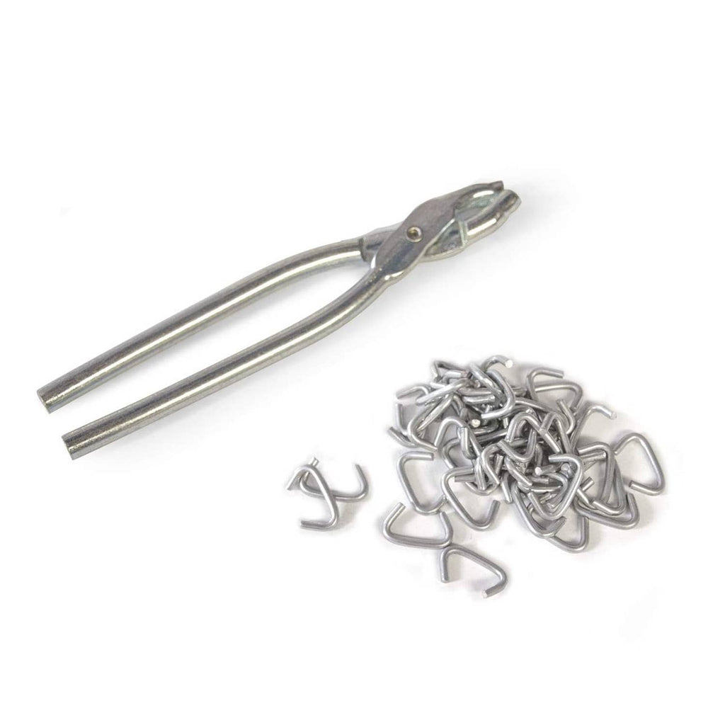 Stainless steel sausage casing clip tool with small metal loops