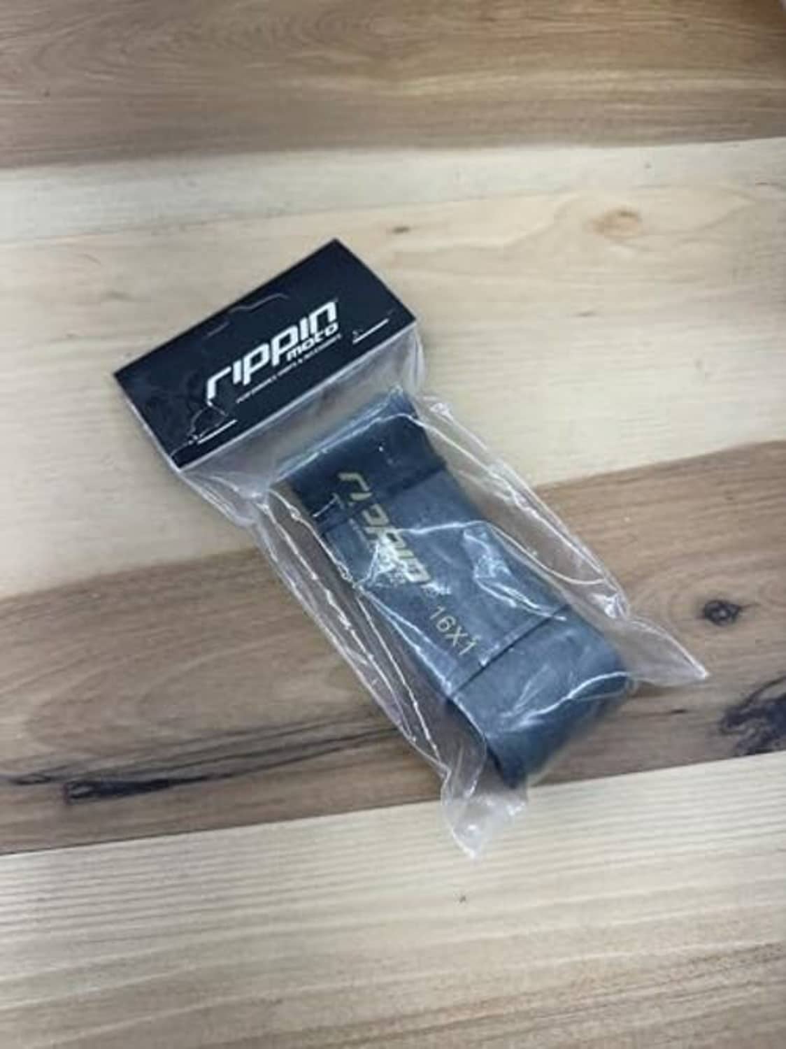 Rim strip set in plastic bag with Rippin logo and 16X1 marking
