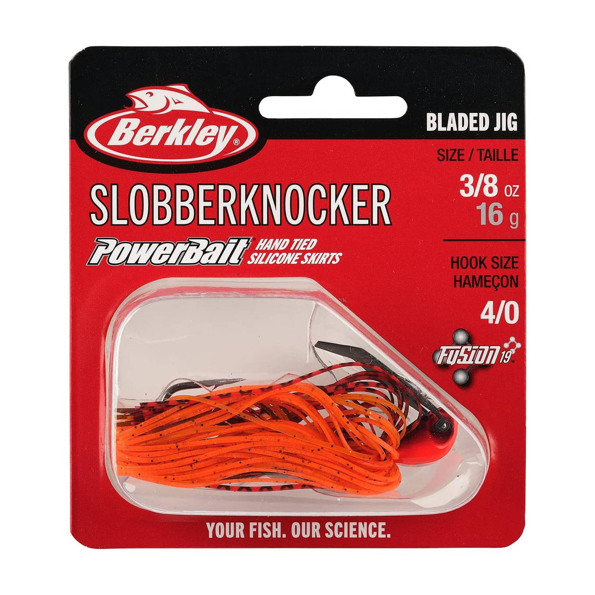 Berkley Slobberknocker PowerBait bladed jig package, 3/8 oz, 4/0 hook size