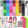 Assorted 3mm resin jelly rhinestones, sorted by color in large display grid