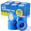 10-pack blue painters tape rolls, 2-inch wide masking tape for clean paint lines