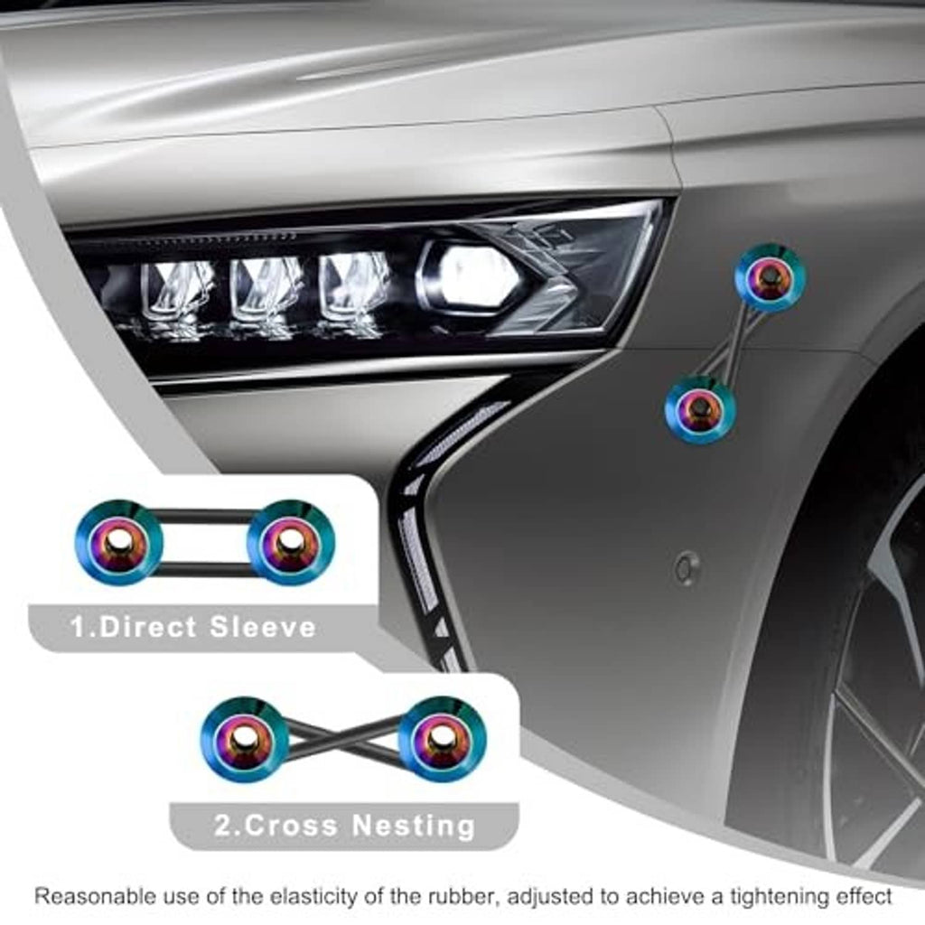 Bumper quick-release fastener hardware with direct sleeve and cross-nesting setup