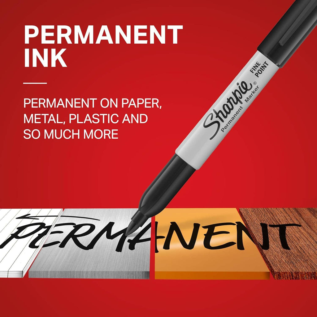 White permanent marker with black fine-tip point, angled view