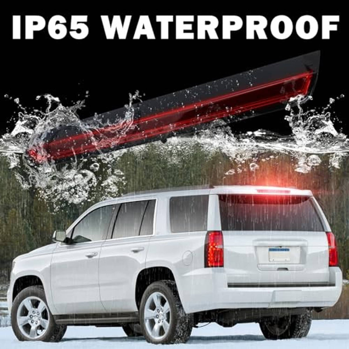 IP65 waterproof LED center high mount stop light with red illuminated strip