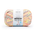 Super bulky yarn skein with pastel spring blossom stripes, 220 yards