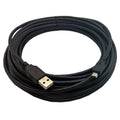 Black USB 2.0 Type-A to Mini-B 5-pin cable, coiled with two connector ends