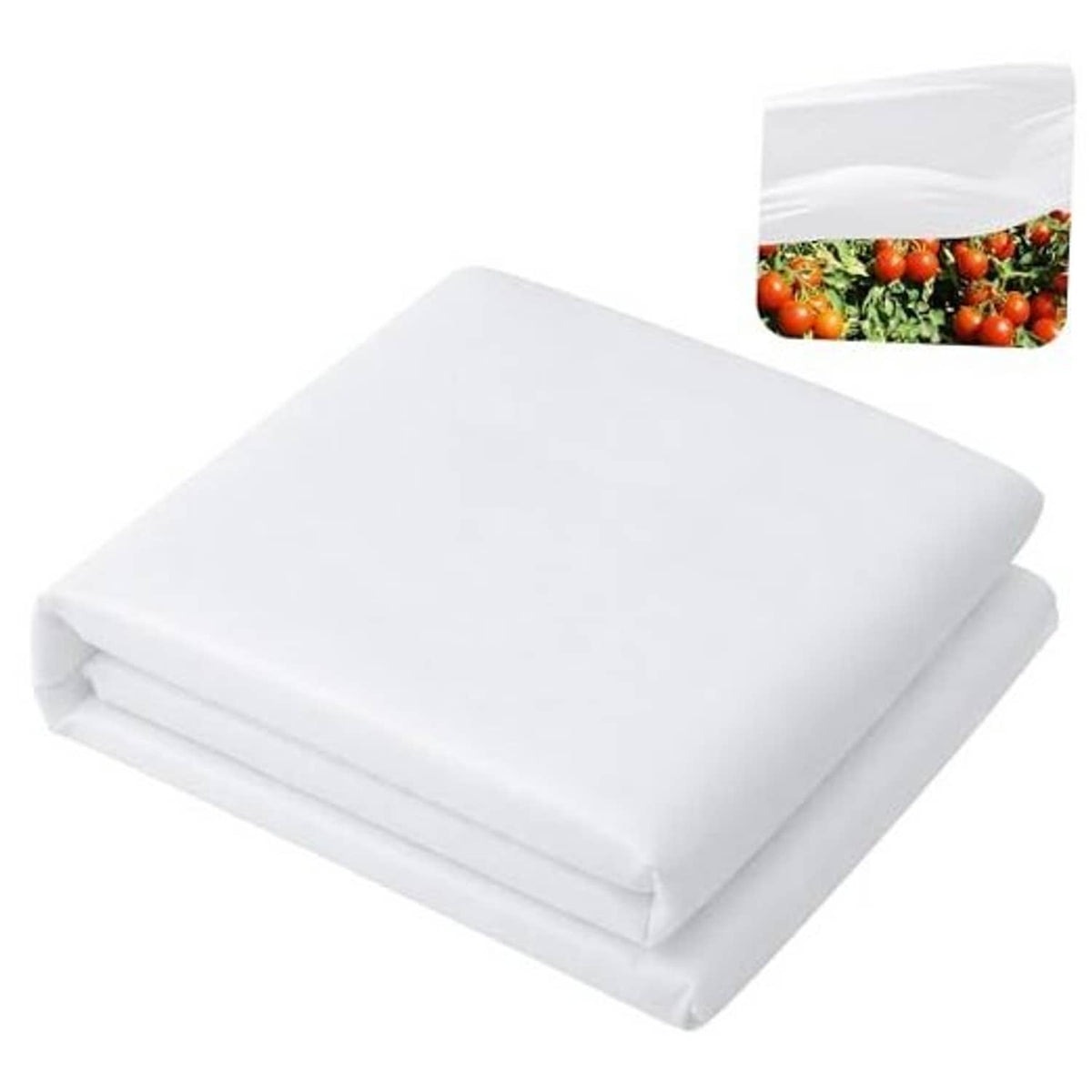 White plant sun protection cloth, folded nonwoven sheet for garden cover