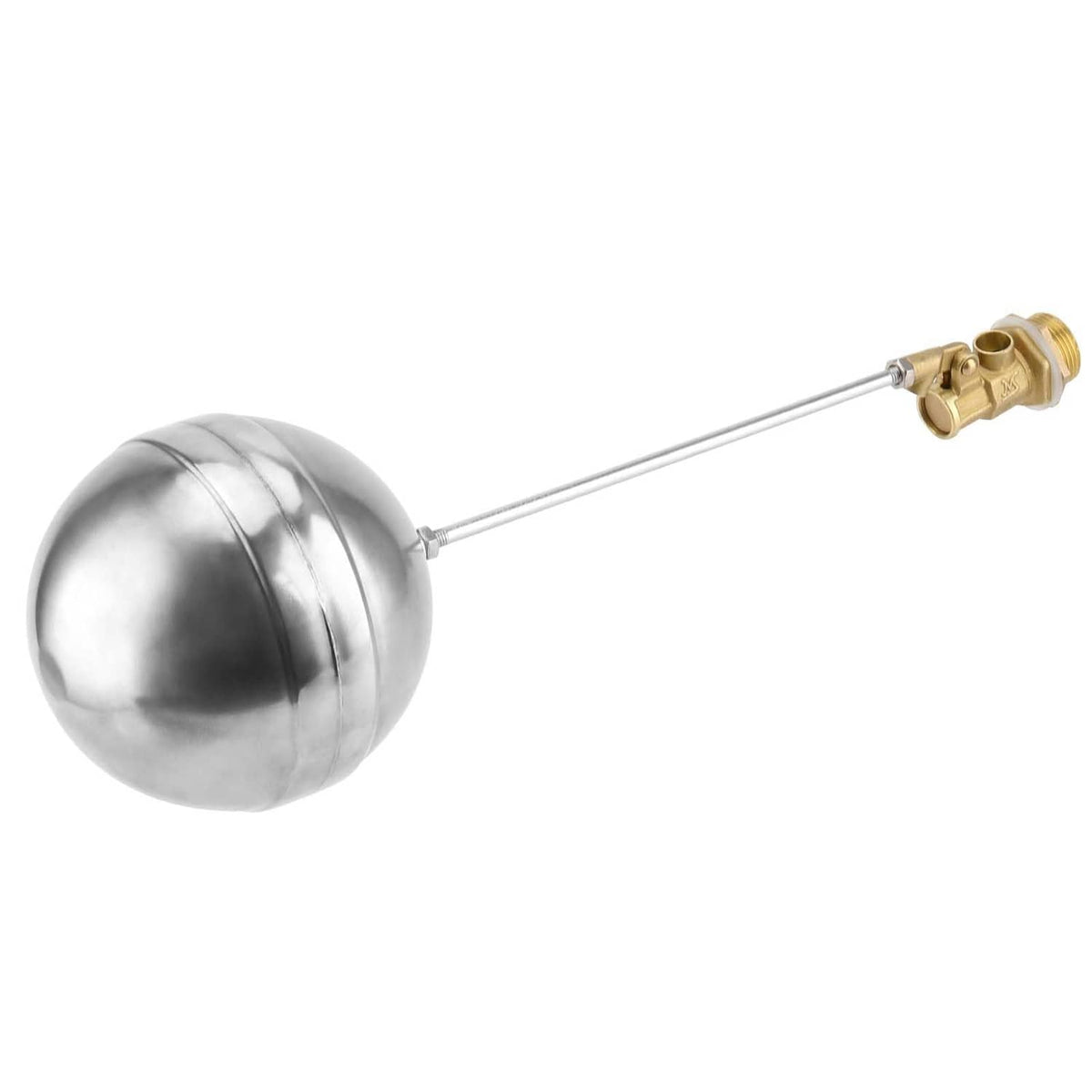 Stainless steel float ball valve with brass fitting and connecting rod