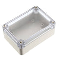 Clear-lidded waterproof IP65 ABS junction box with transparent cover and corner screws