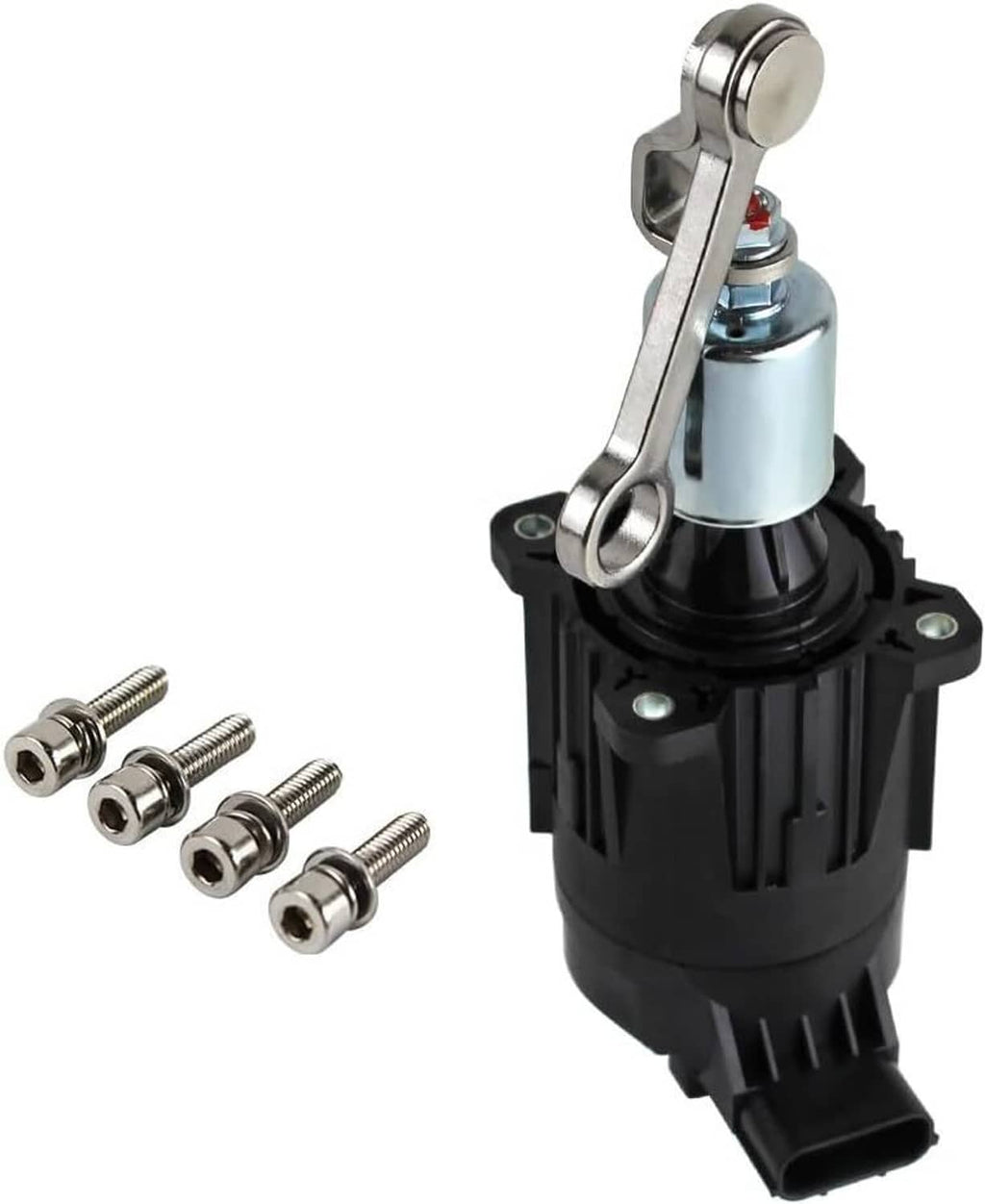 Turbo wastegate actuator solenoid valve with metal link and black connector