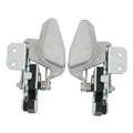 Pair of metal door latch locks with spring-loaded strikers and mounting brackets