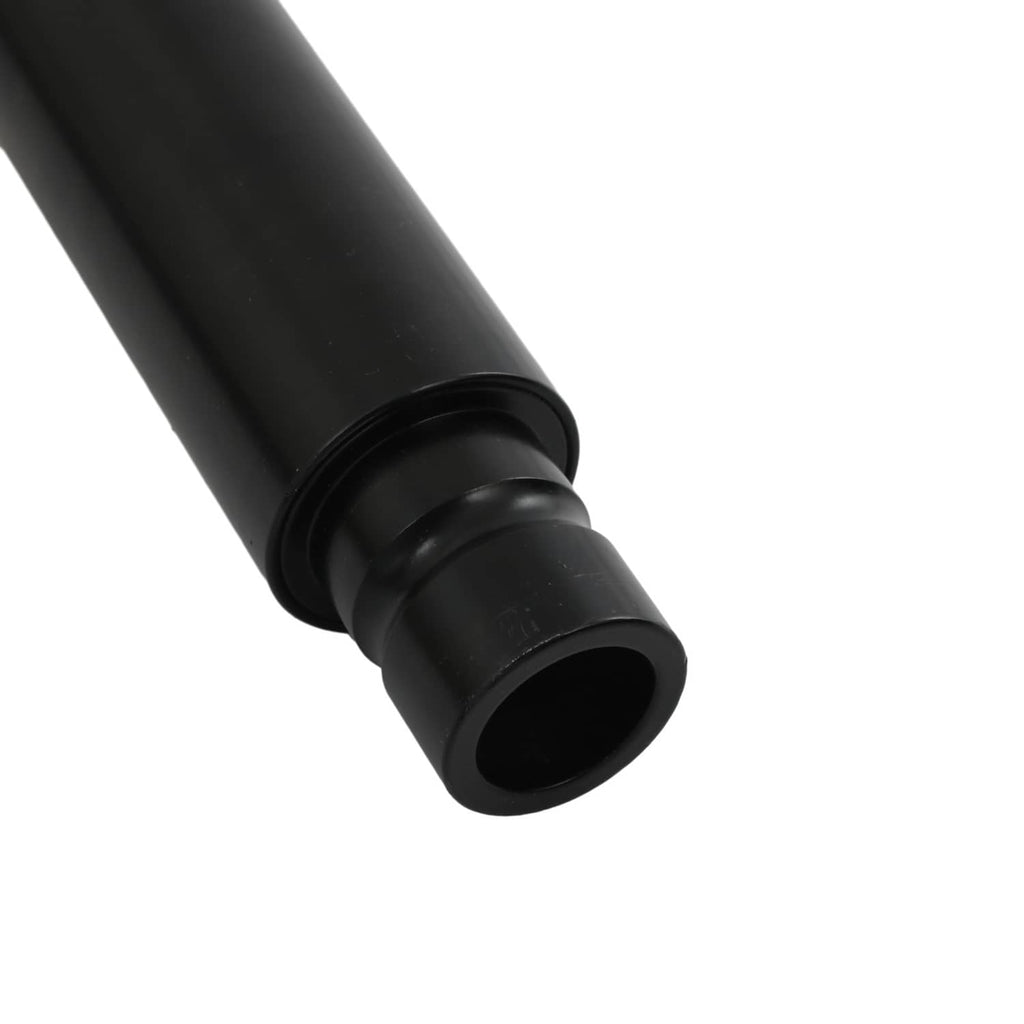 Black shock absorber tube with circular end opening
