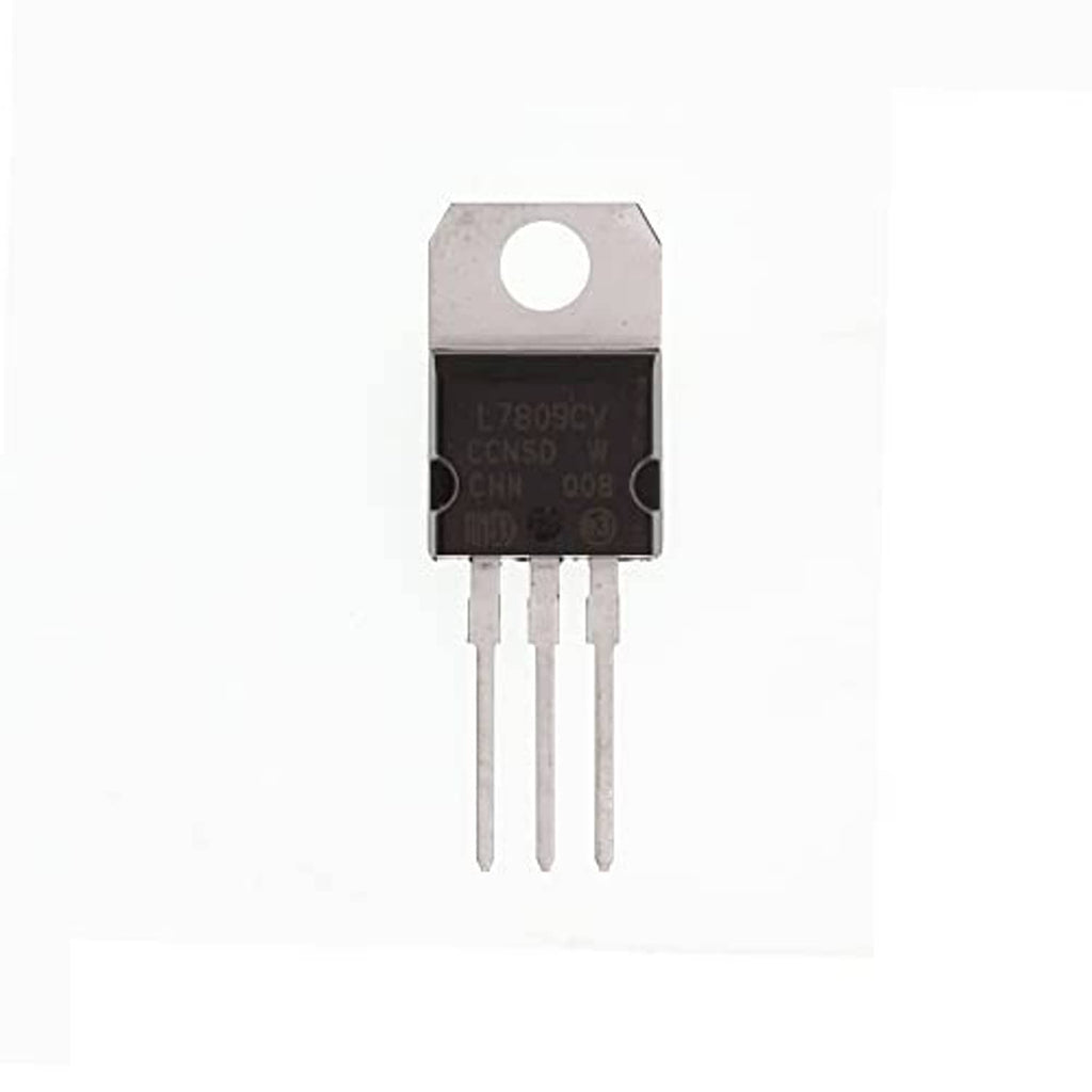 Single L7809CV TO-220 positive voltage regulator IC with three through-hole leads