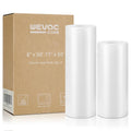 Wevac clear vacuum sealer bag rolls in box, 8 in and 11 in rolls (2 pack)