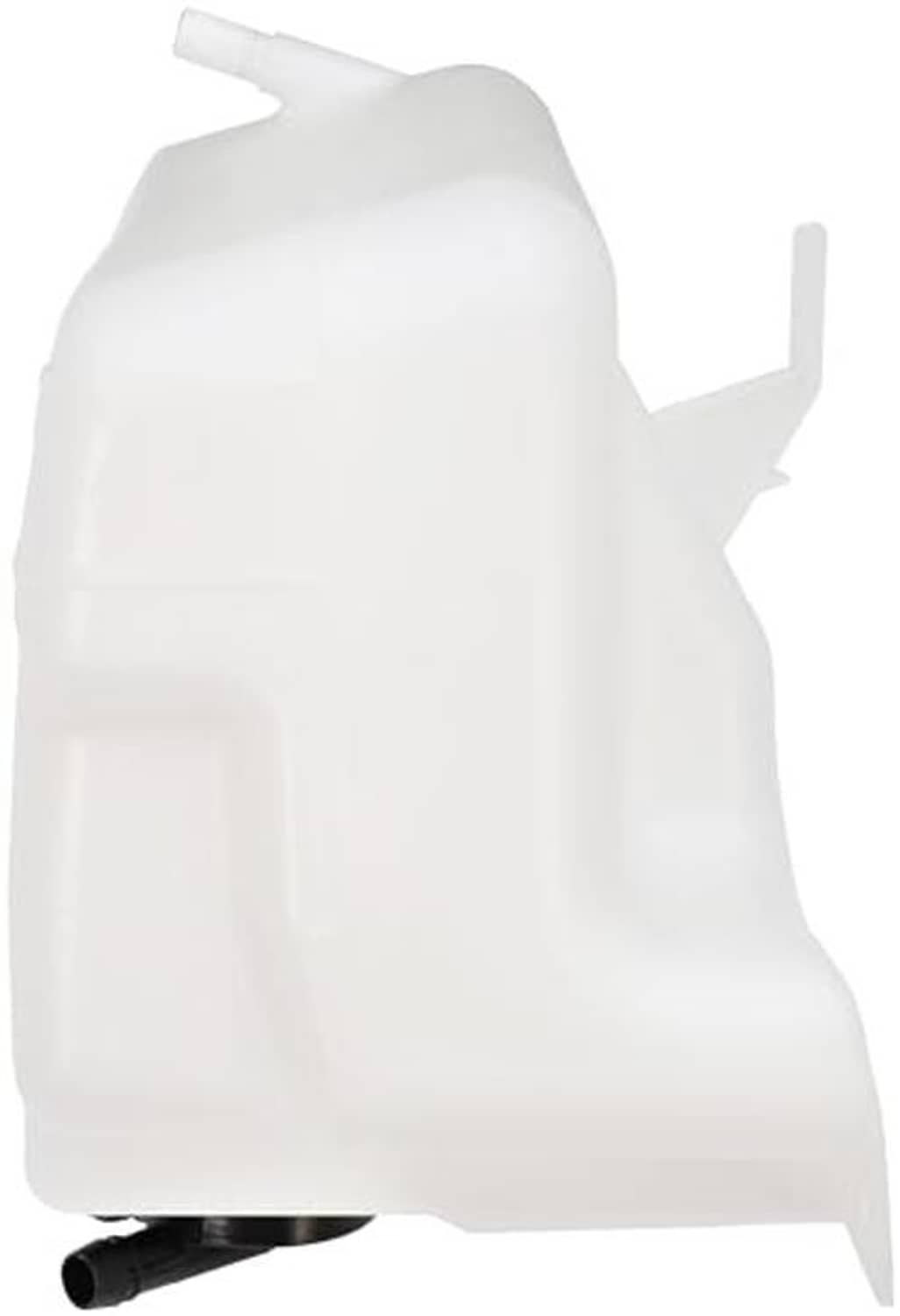 Non-pressurized coolant reservoir body with side outlet, white plastic tank