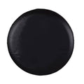 Spare tire cover, round black cover with smooth top and soft fabric texture