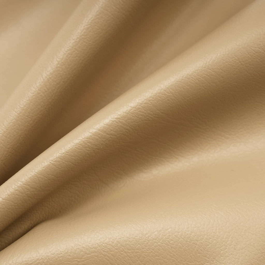 Tan golf cart seat back cover, close-up of textured vinyl surface