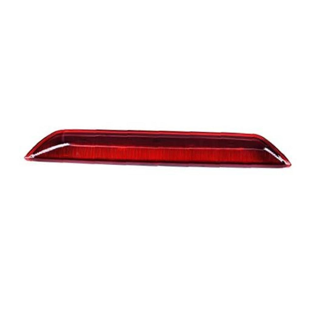 High-mount 3rd brake LED light lens, red with clear border, single bar shape