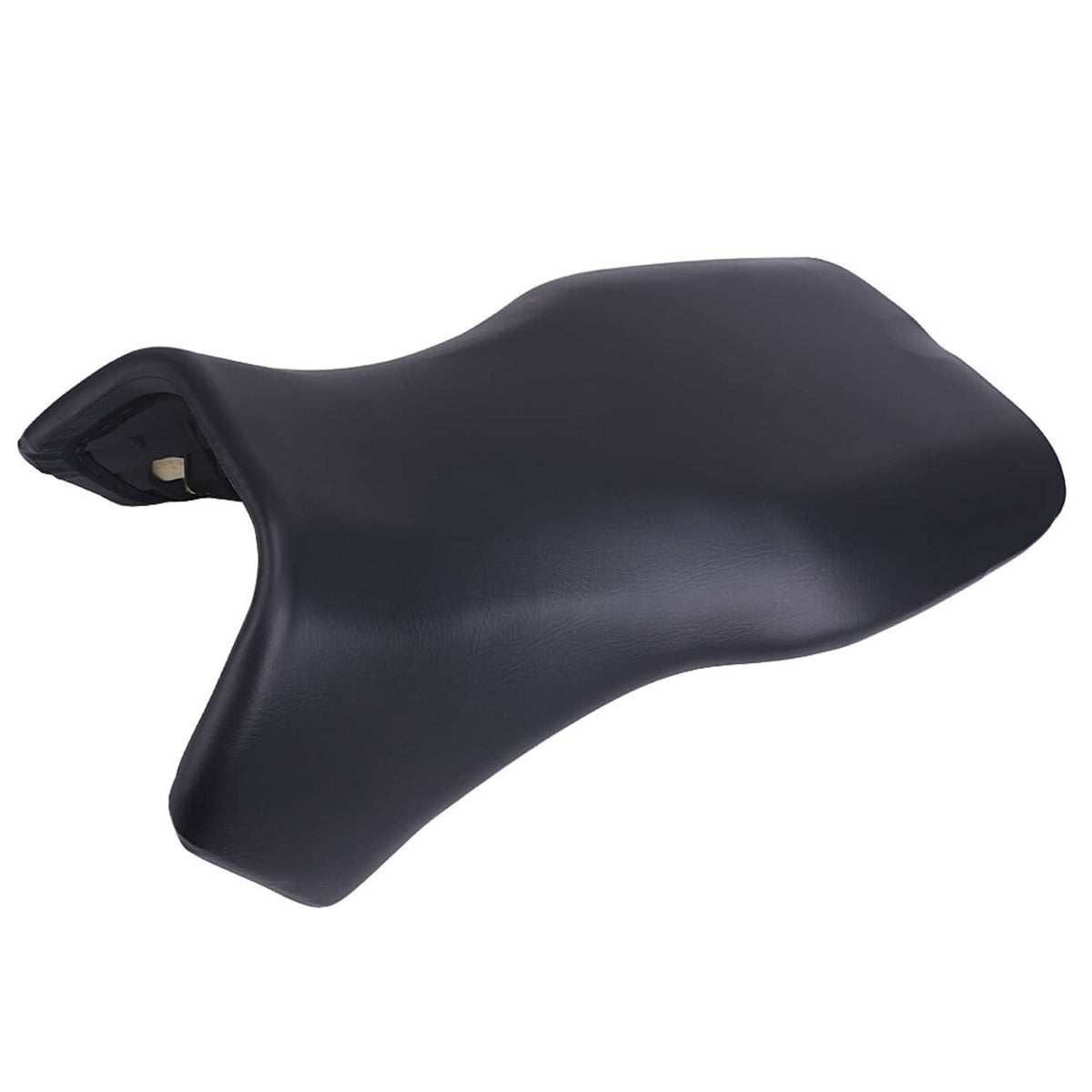 Black ATV seat cushion with molded, contoured surface