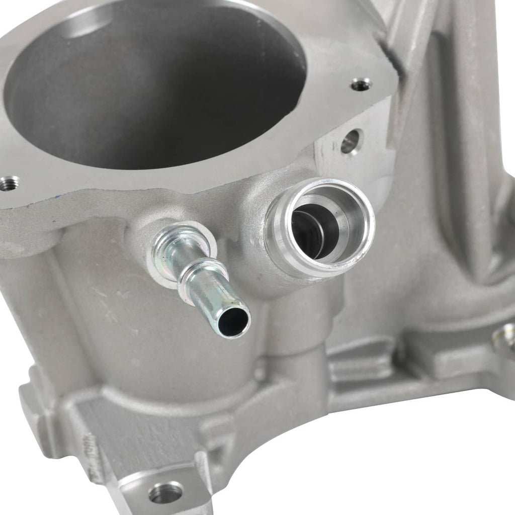 Supercharger snout rebuild kit—silver casting with port fittings and circular sleeves