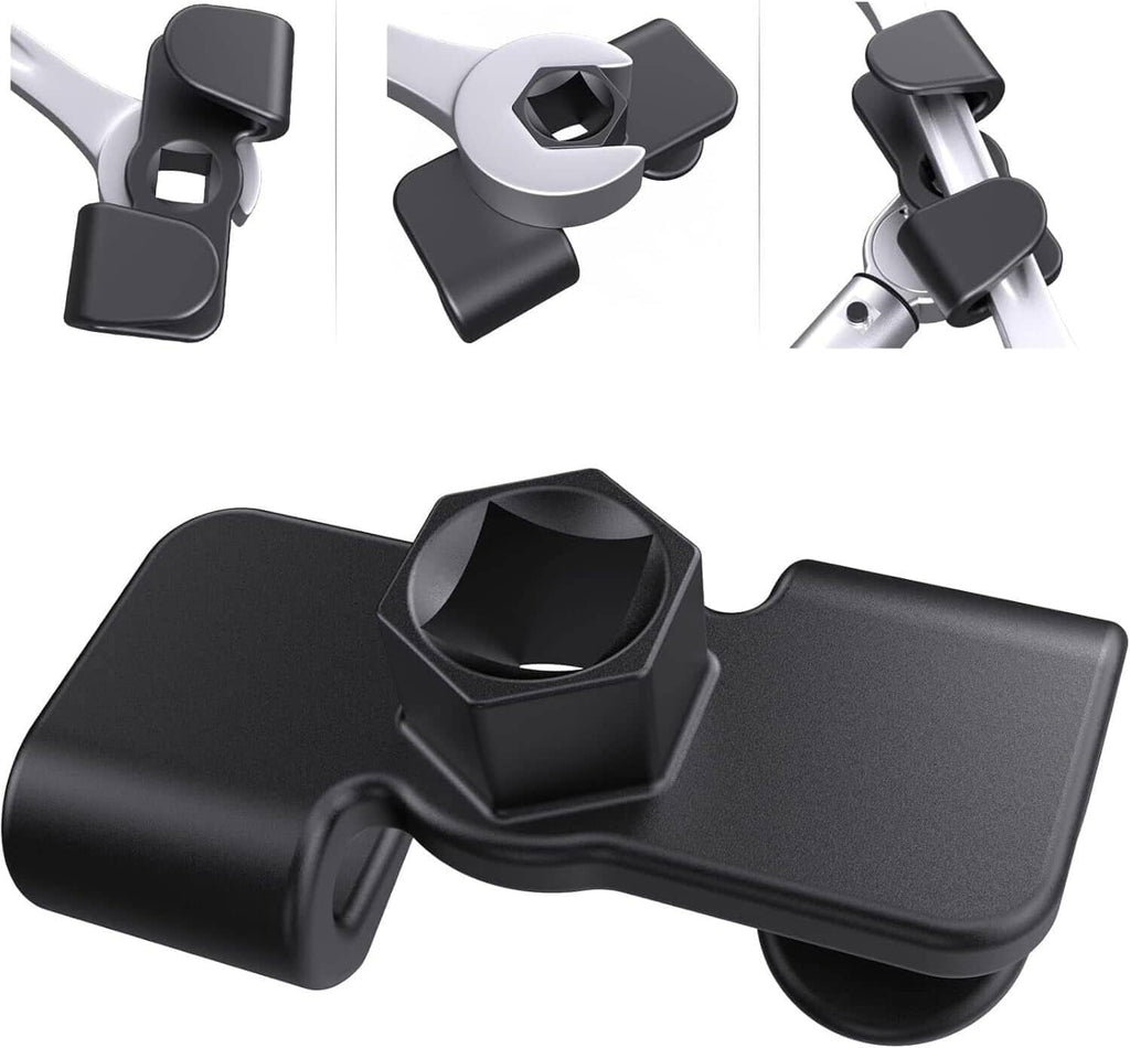 Black 1/2-inch drive wrench extender with hex socket head and protective end grips