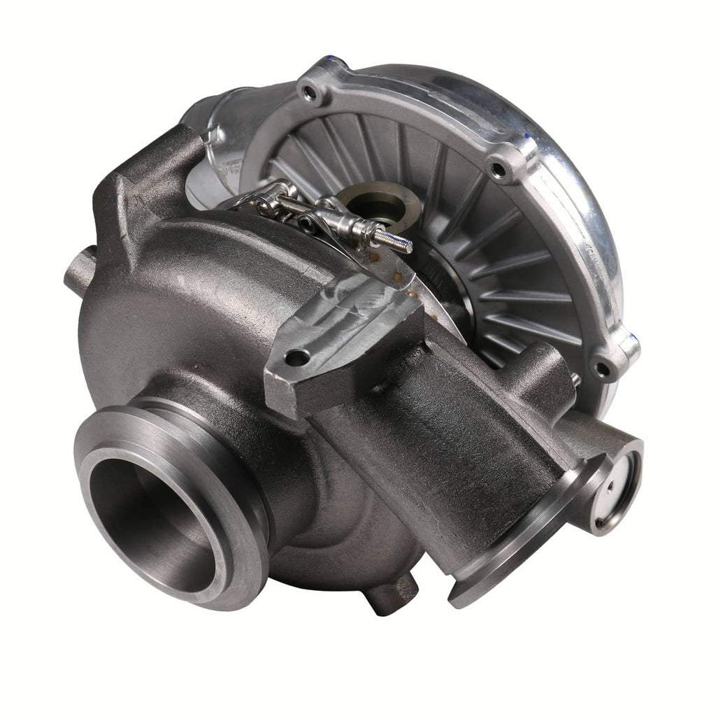 Turbocharger with vented compressor cover and side mounting points