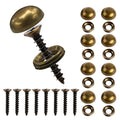 Brass self-tapping decorative screws with bronze flat caps (8-piece set)