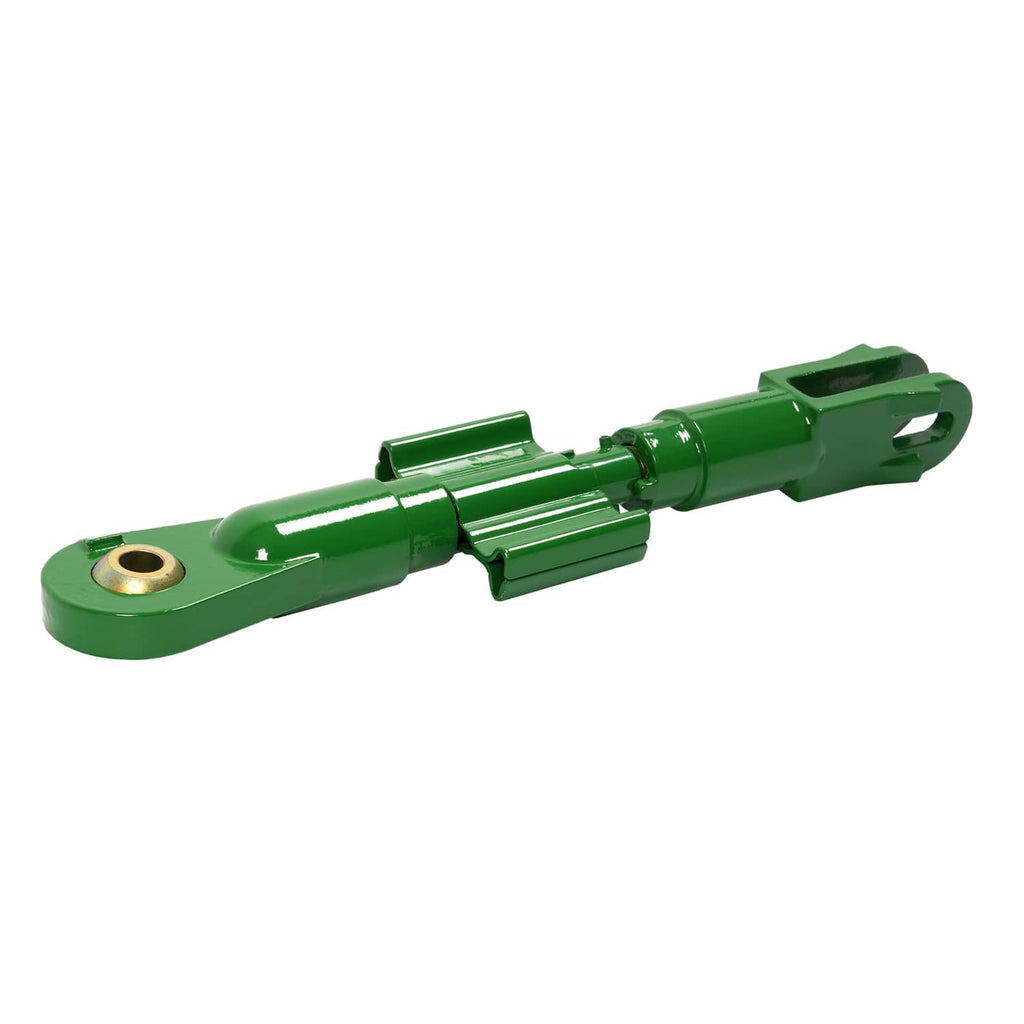 Green 3-point lift link with forked ends and center sleeve section