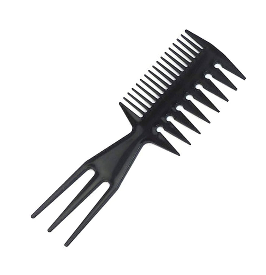 Black styling comb with long pointed tail and fine teeth