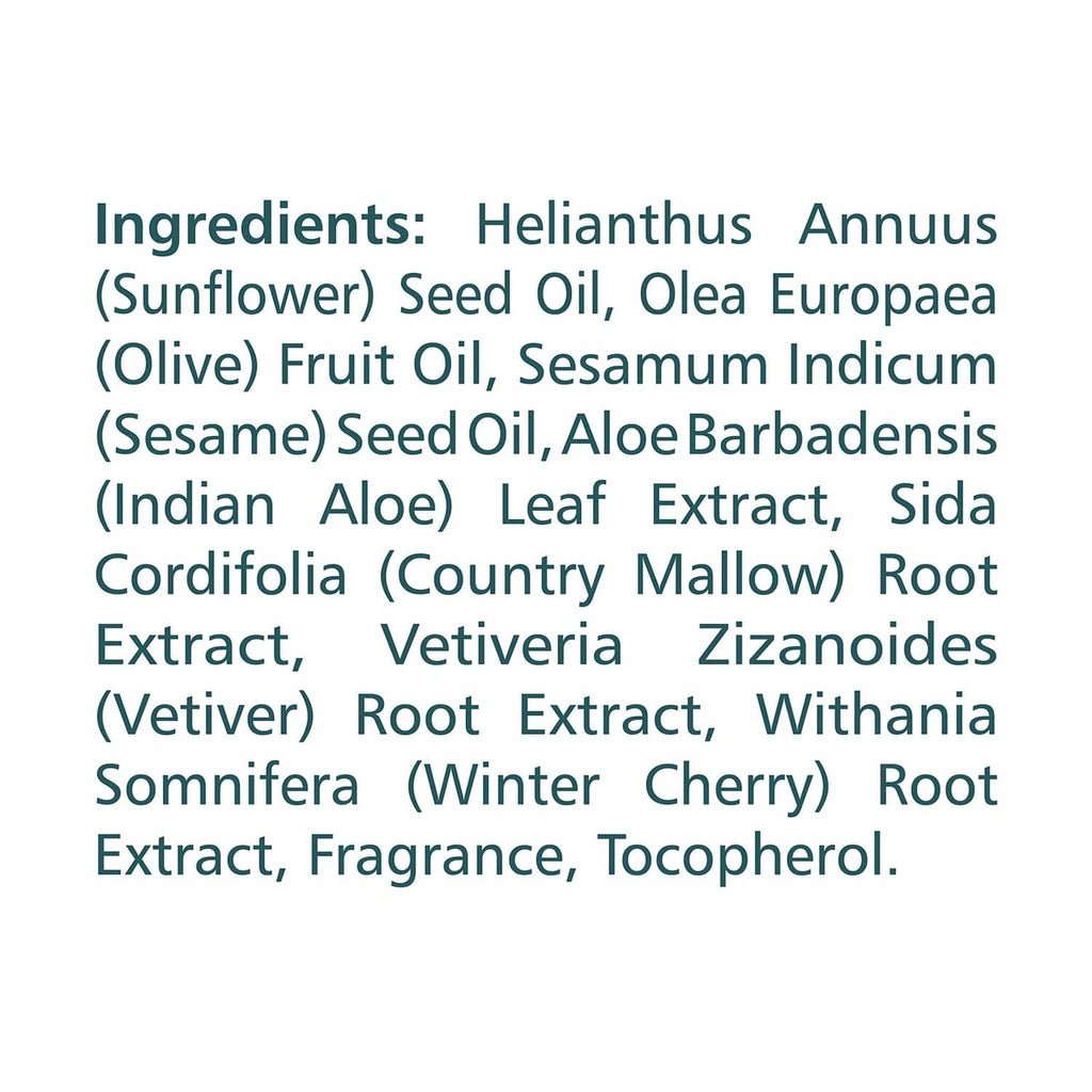 Baby oil ingredients list: sunflower, olive, sesame oils, aloe extract, vitamin E