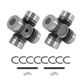 Front prop shaft U-joint kit with two silver cross joints and black seals