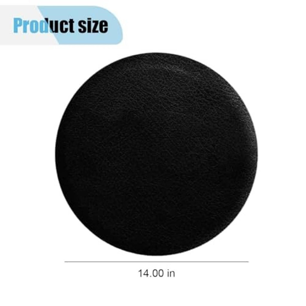 Black spare tire cover, 14.00 in diameter shown