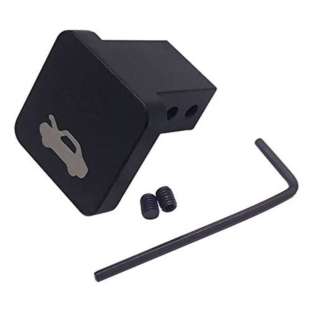 Hood latch release handle repair kit with black billet handle, screws, and hex key
