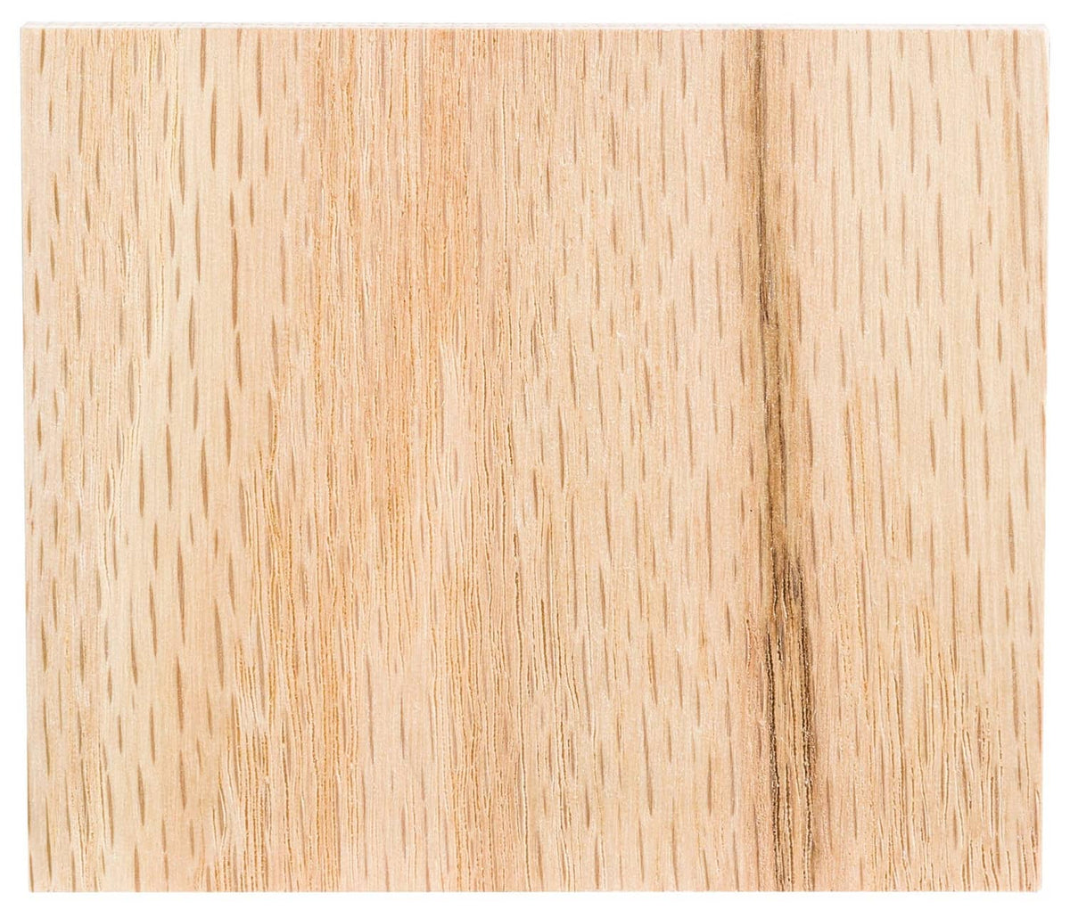 Natural wood finish sample with light tan grain on a rectangular panel